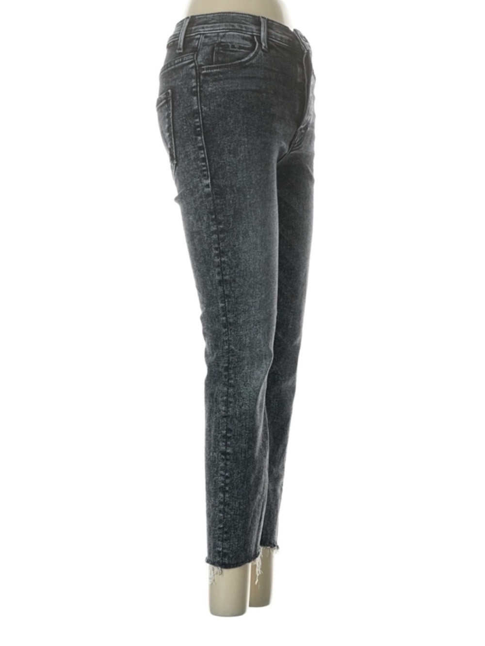 MOTHER The Stunner Jeans Train Stops Gray High Rise Slim Straight Crop 24 - Picture 5 of 7